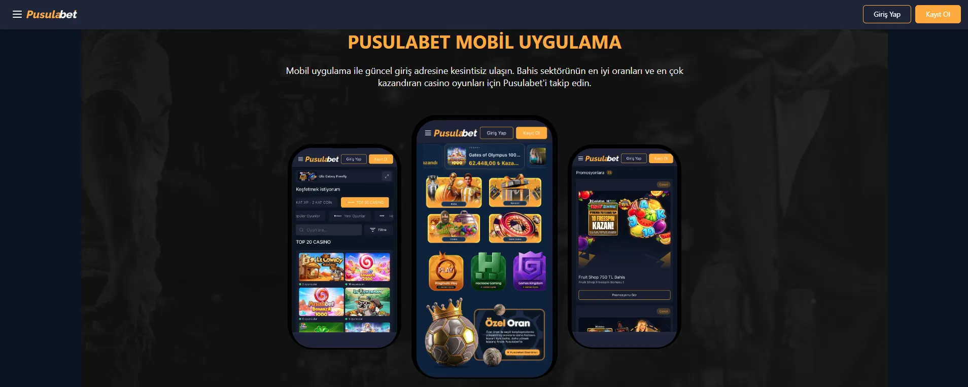Pusulabet mobil uygulamasında yapılabilecekler