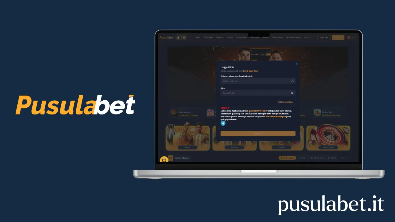 Pusulabet güncel giriş adresi ekranı
