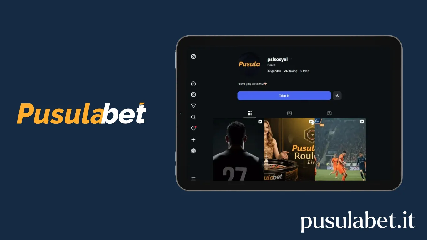 Pusulabet resmi Instagram hesabı